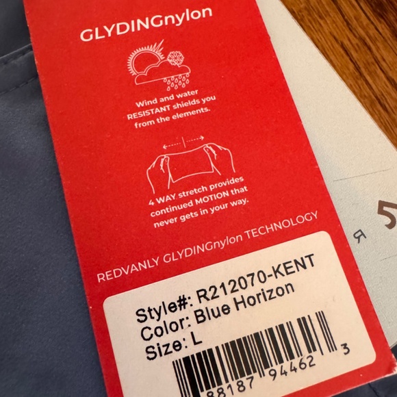 Redvanly NWT Pants Mens LARGE Kent Pull-on Blue Horizon Golf Golfing Golfer - Picture 2 of 5